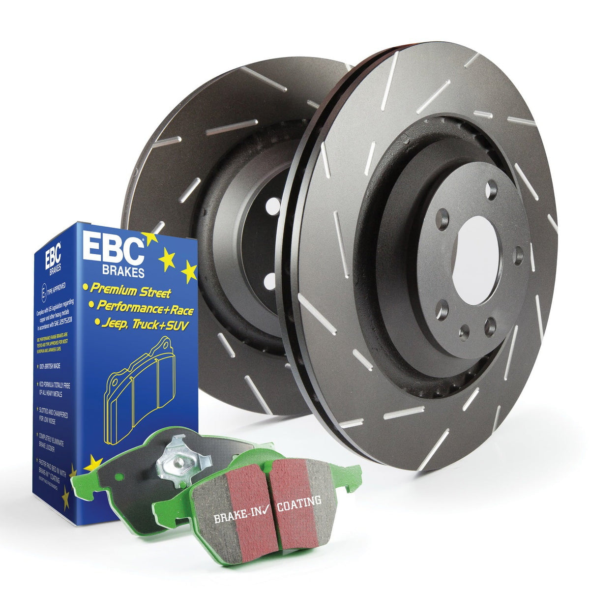 EBC Brakes S2KR2048 S2 Kits Greentuff 2000 and USR Rotors Fits A4 A4 Quattro