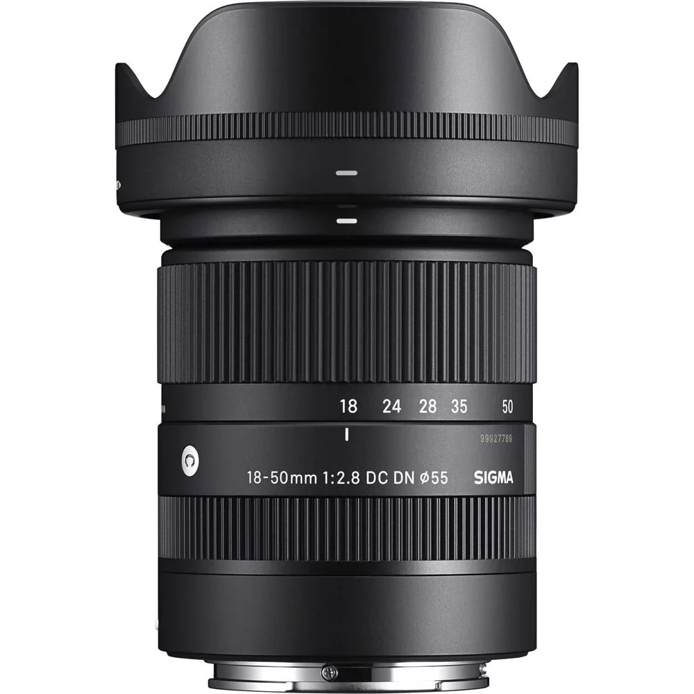 Sigma 18-50mm f/2.8 DC DN Contemporary Lens for  E - Video Kit +  Flash - 64GB Accessory Bundle