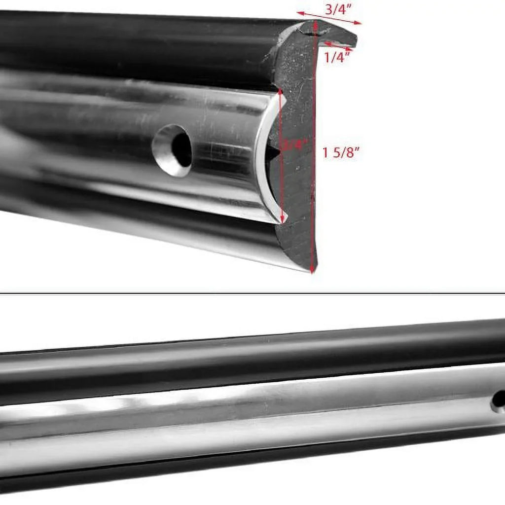 Taco craft Rub Rail Molding Kit | Black 1 5/8 In x 44 Ft  w/ Insert