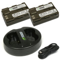 Wasabi Power Battery (2-Pack) and Dual Charger for  BP-511, BP-511A, BP-512, BP-514