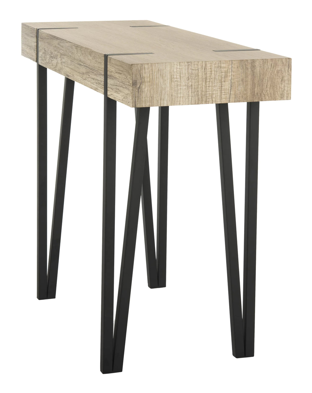 SAFAVIEH Alyssa Rectangular Mid-Century Wood Top Console Table, Brown