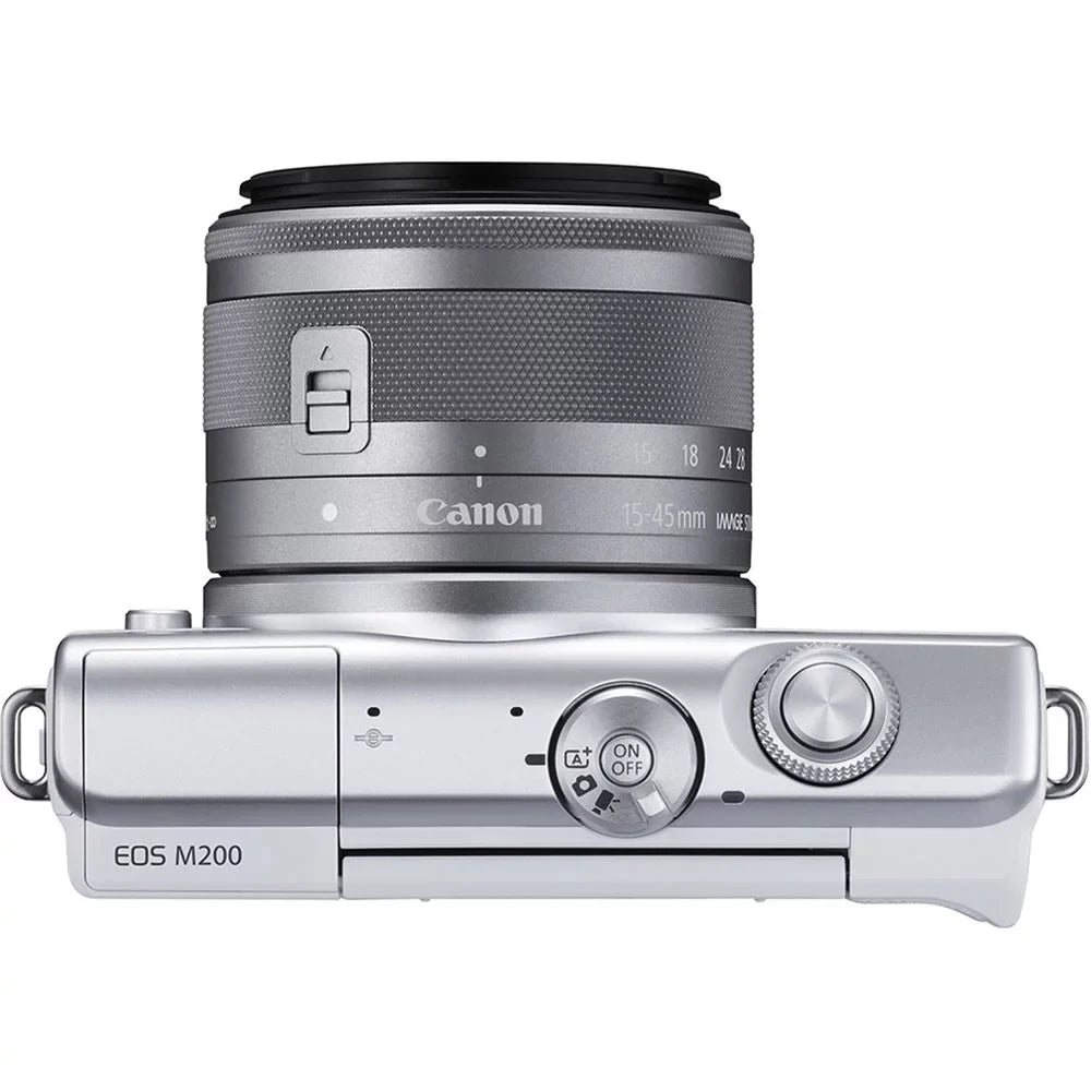 EOS M200 Mirrorless Digital Camera with 15-45mm Lens (3700C009) + More