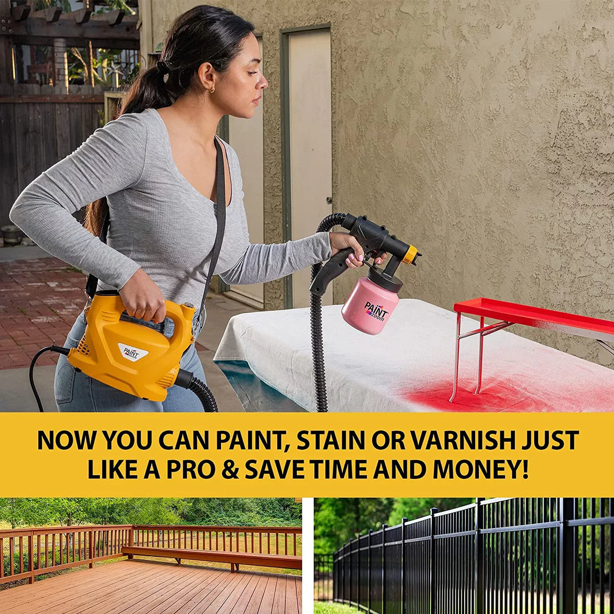 Paint Zoom Deluxe 3000 Series Paint Sprayer | Powerful & Durable 700-watt Spray Gun Tool HVLP sprayer for Interior & Exterior Home Painting and DIY Home Improvement Projects | 3 Spray Patterns