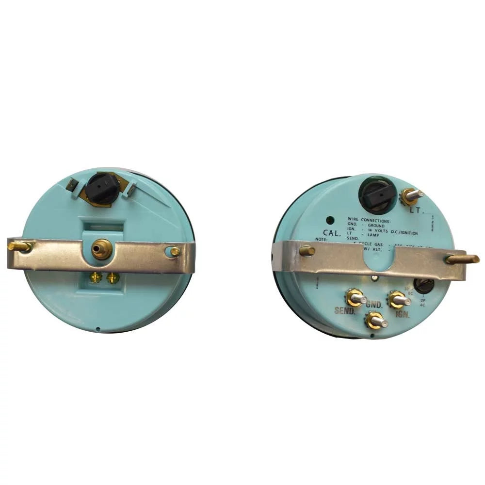 Teleflex vessel Gauge Set 69921 | 69922 Black Silver 3 1/4 Inch