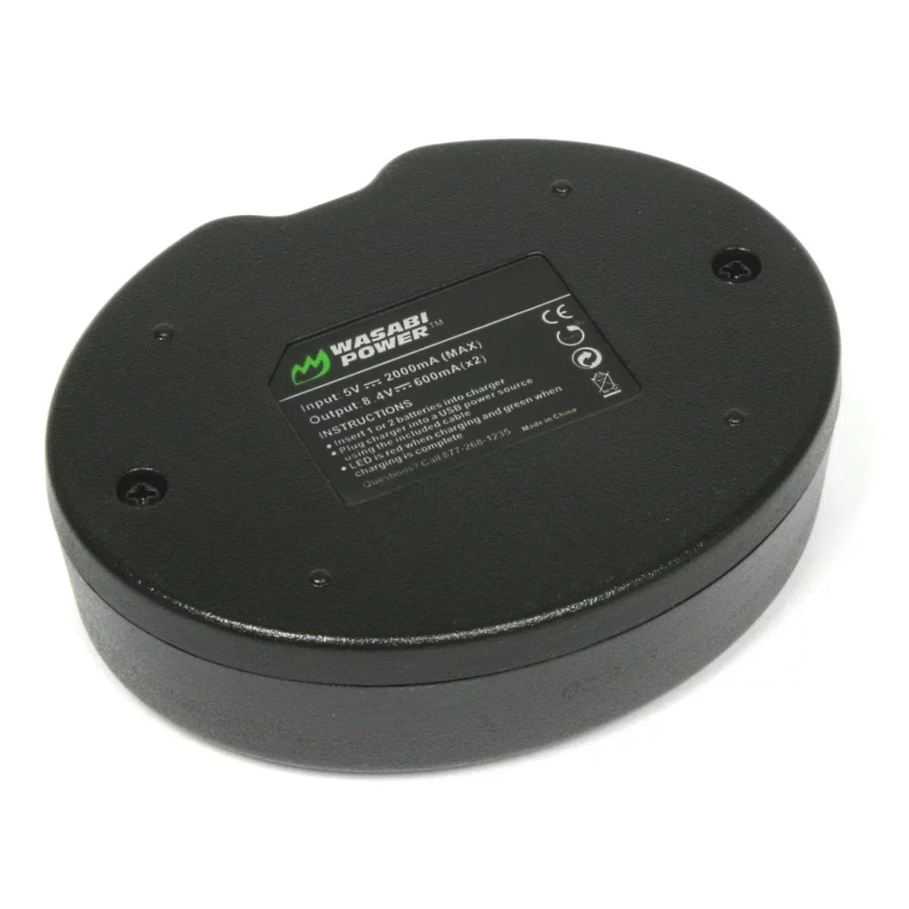 Wasabi Power Battery (2-Pack) and Dual Charger for  BP-511, BP-511A, BP-512, BP-514