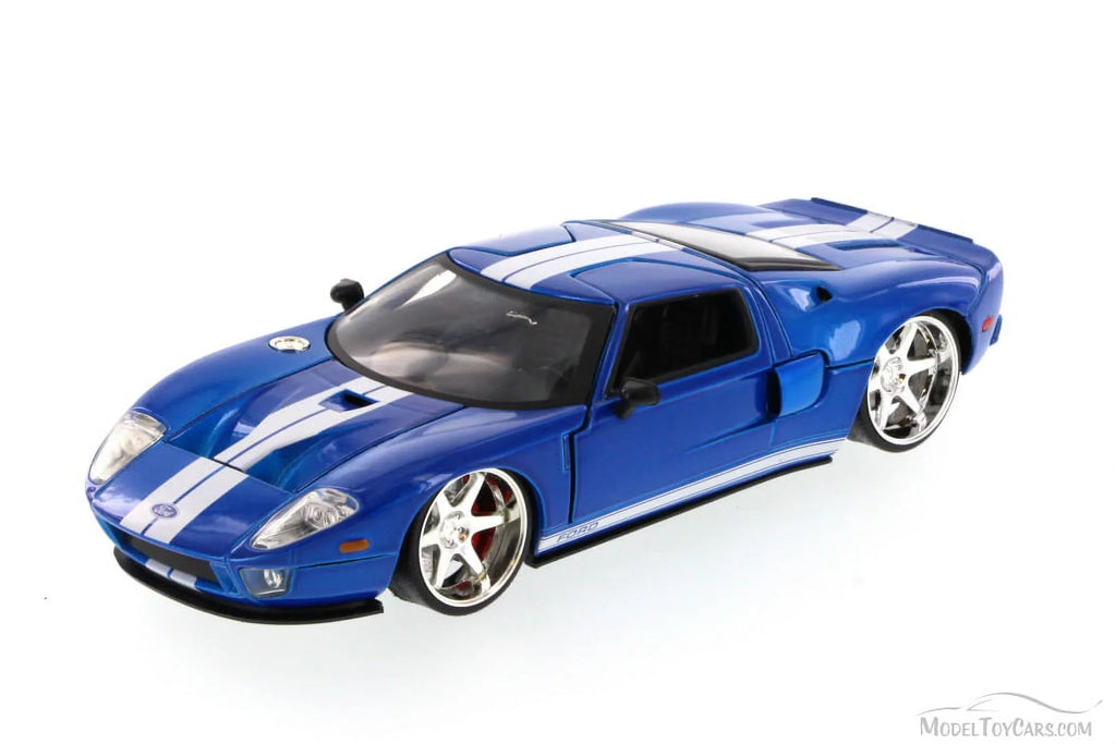 GT Blue with White Stripes \Fast & Furious 7\" (2015) Movie 1/24 Diecast Model Car by Jada"