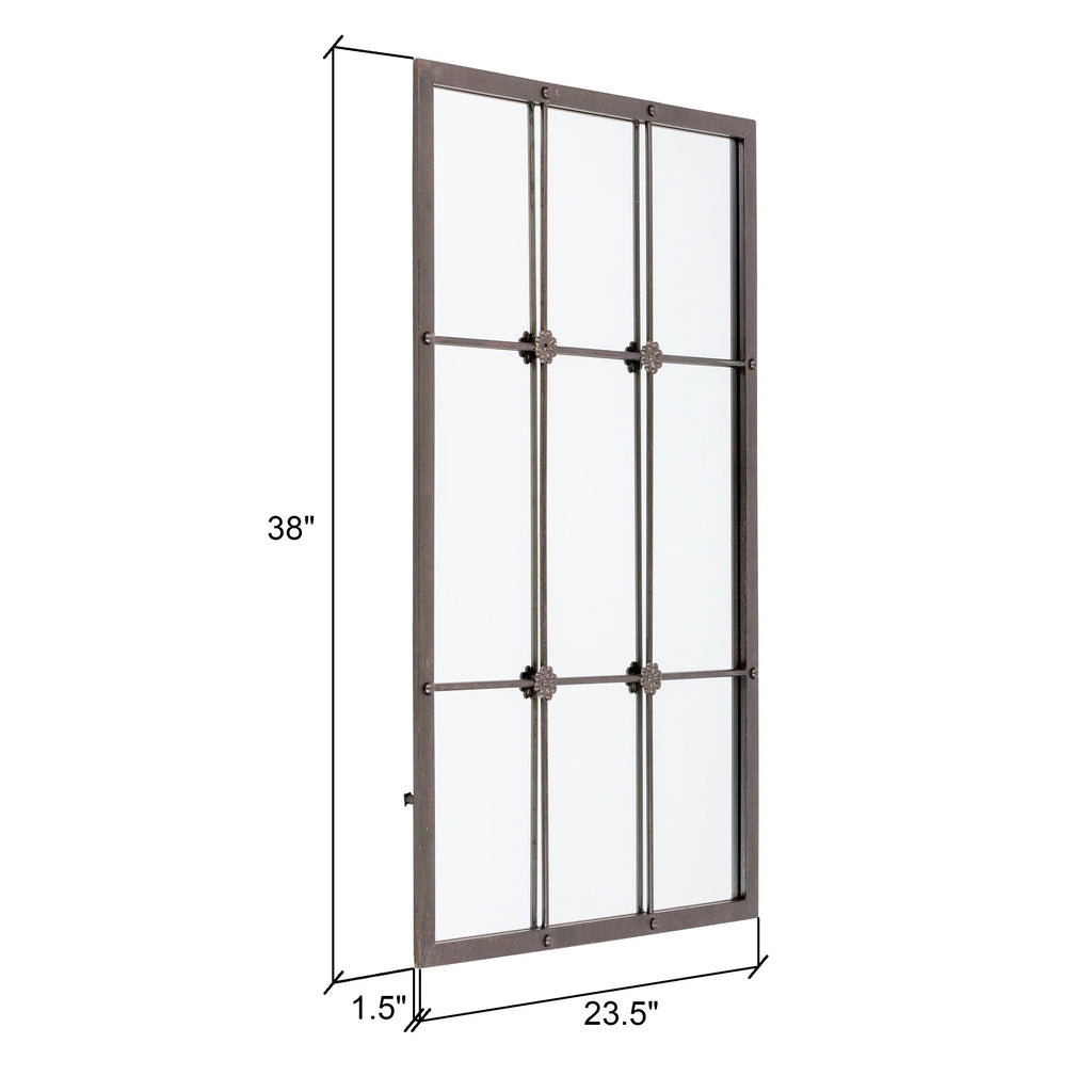 Aspire Home Accents Kinslee Window Pane Wall Mirror - 23.5W x 38H in.