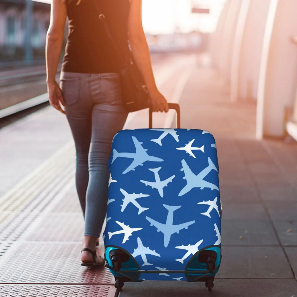 Lukts Airplanes In The Sky Elastic Travel Luggage shield Suitcase Protector Bag,Anti-Scratch,Dust-Proof Washable Suitcase Sleeve For Kid Adult,S (For 18-32 Inch Luggage)