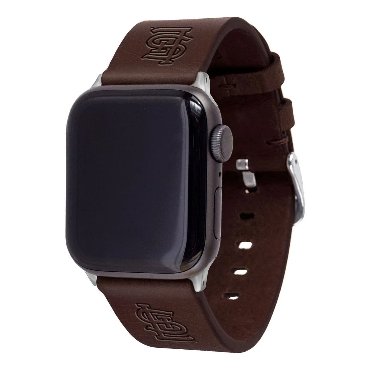 Louis Cardinals Leather  Watch Band. Brown St