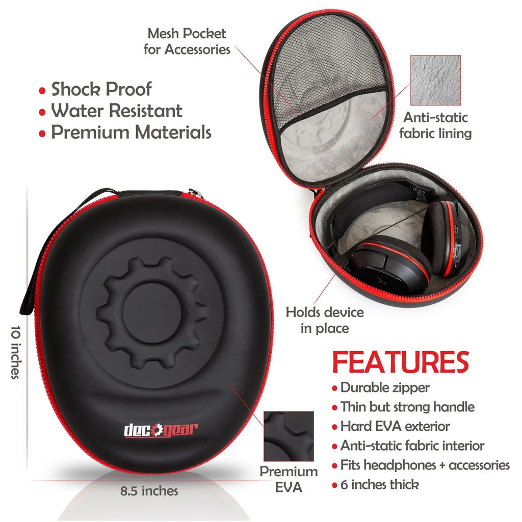 WH-CH710N Wireless Noise-Canceling Headphones Bundle with Deco Gear Headphone Case and Stand for the WHCH710N Model Headphones (Black)