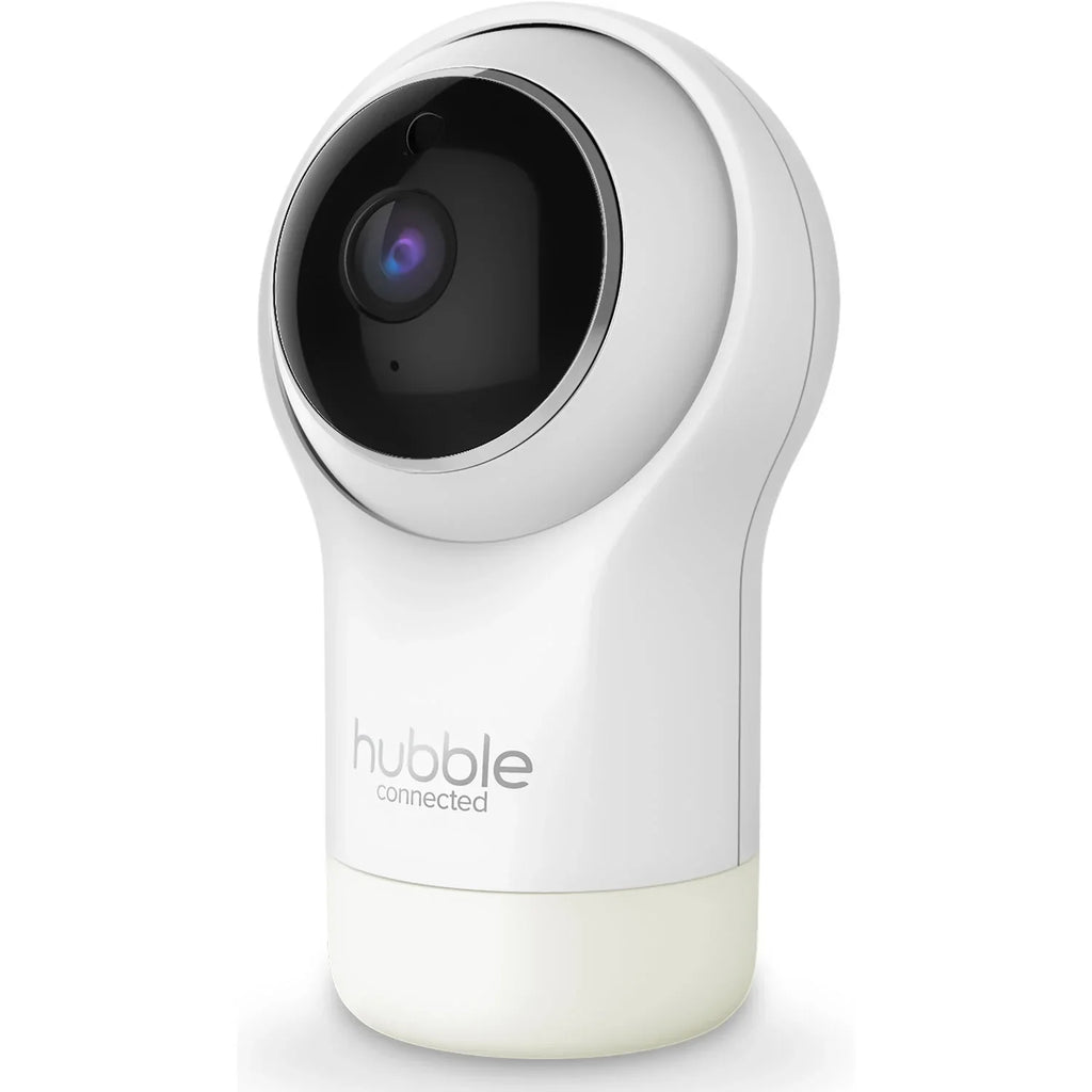 Hubble Connected Nursery Pal Glow+ Twin with 2 Cameras, HD Color Screen, and Hubble Grip in White