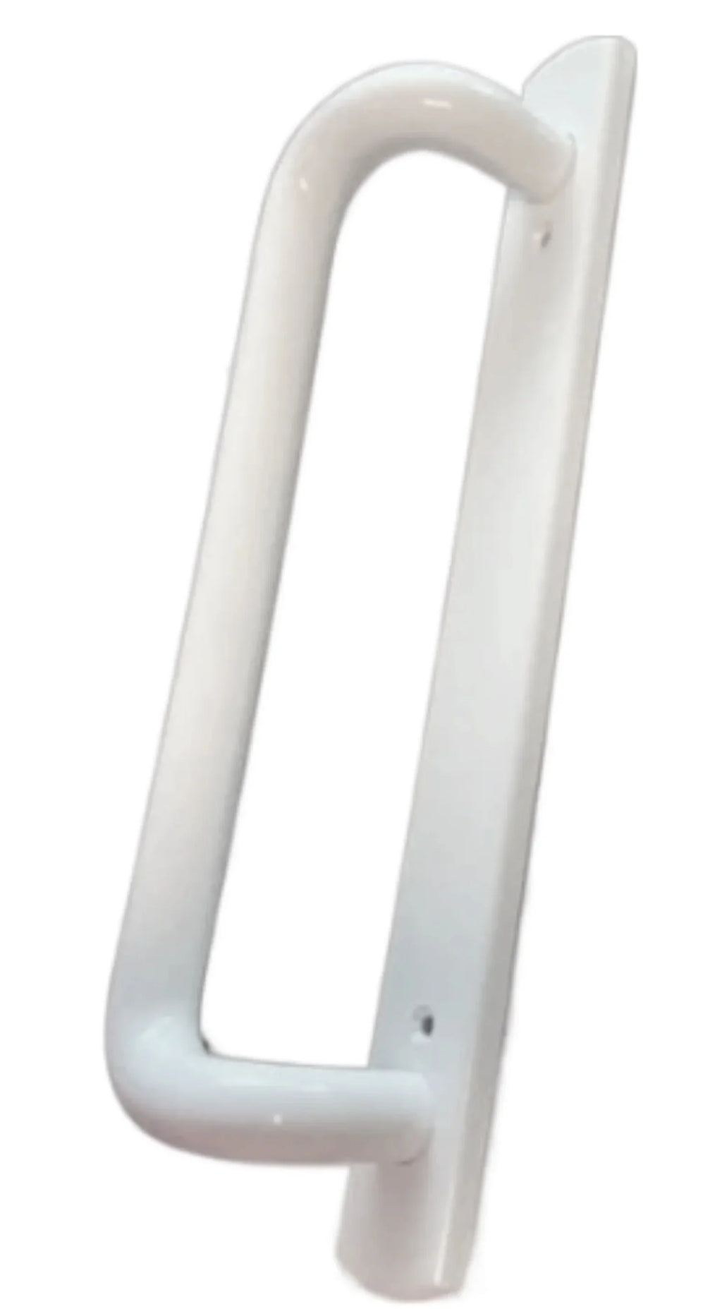 PGT 5400 Sliding Door Handle Set with Mortise Lock and Keys | White Handle Replacement for Patio Glass Door Repair 7-15/16 hole spacing 12.5 Faceplate Handle | (DH-489-WKA)