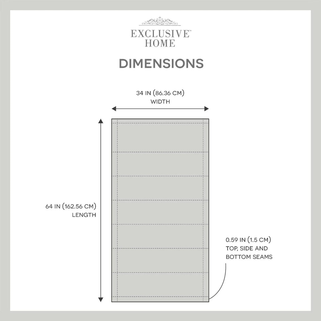 Exclusive Home Esme Total Blackout Roman Shade, 34"x64", Silver