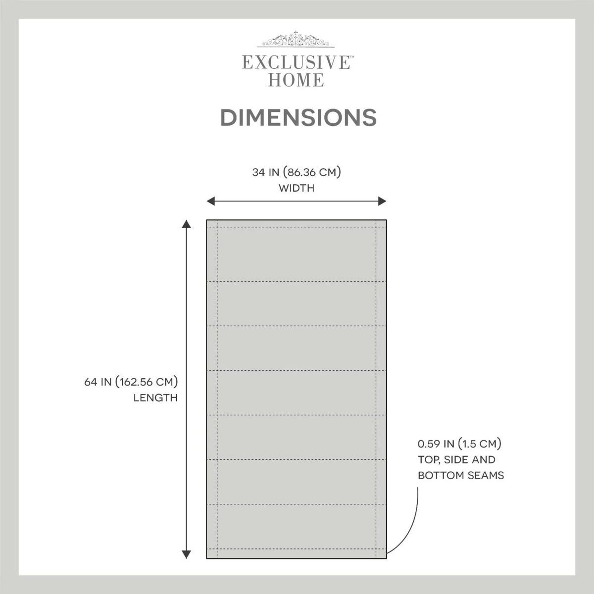 Exclusive Home Esme Total Blackout Roman Shade, 34"x64", Silver