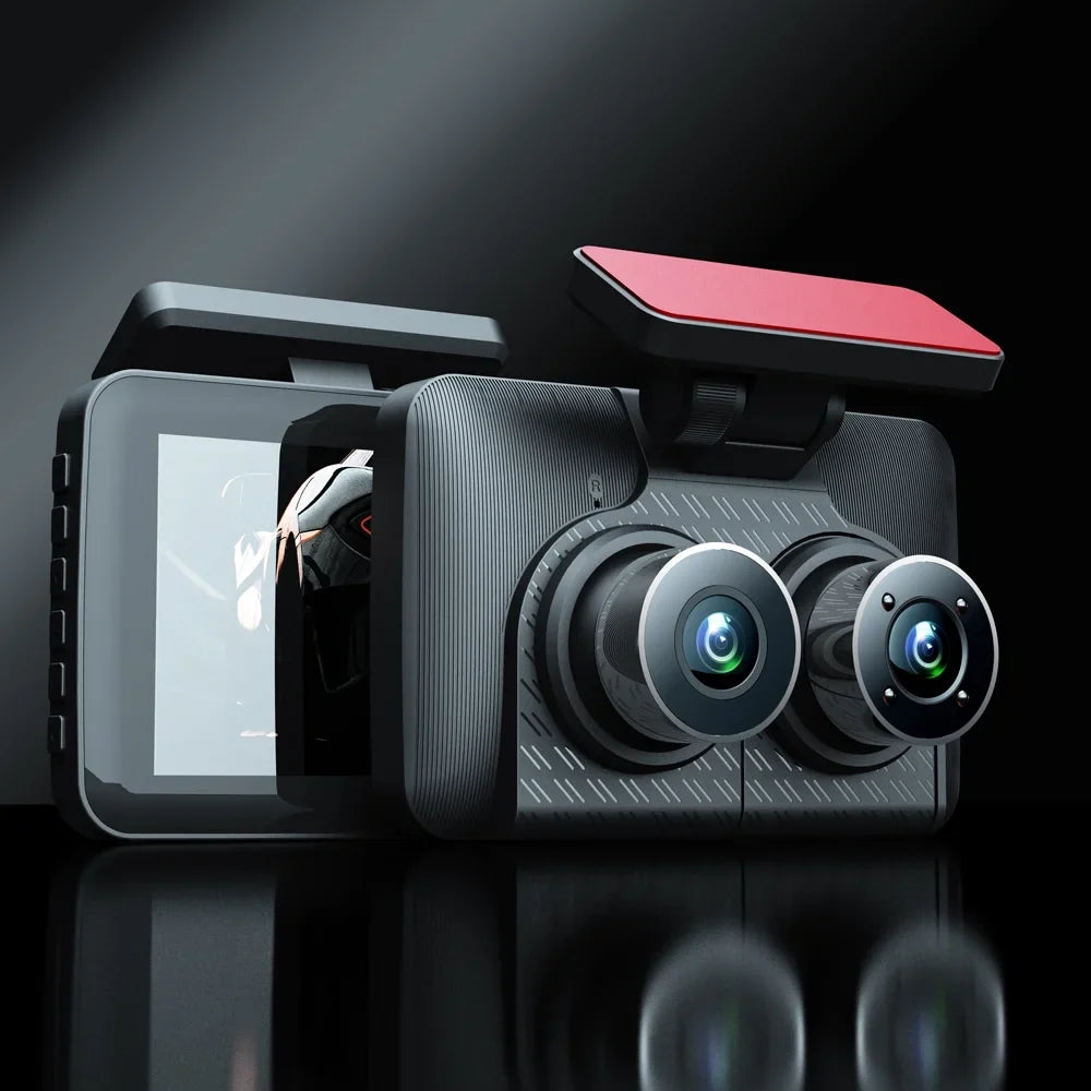 GoolRC Dash Cam,Wide Car Camera 4in Clear Car Safety Car Video 3 Cameras Dash Car Rearview Mirror Car Camera Auto Cam 4in Clear Dash Cam Buzhi Huiop