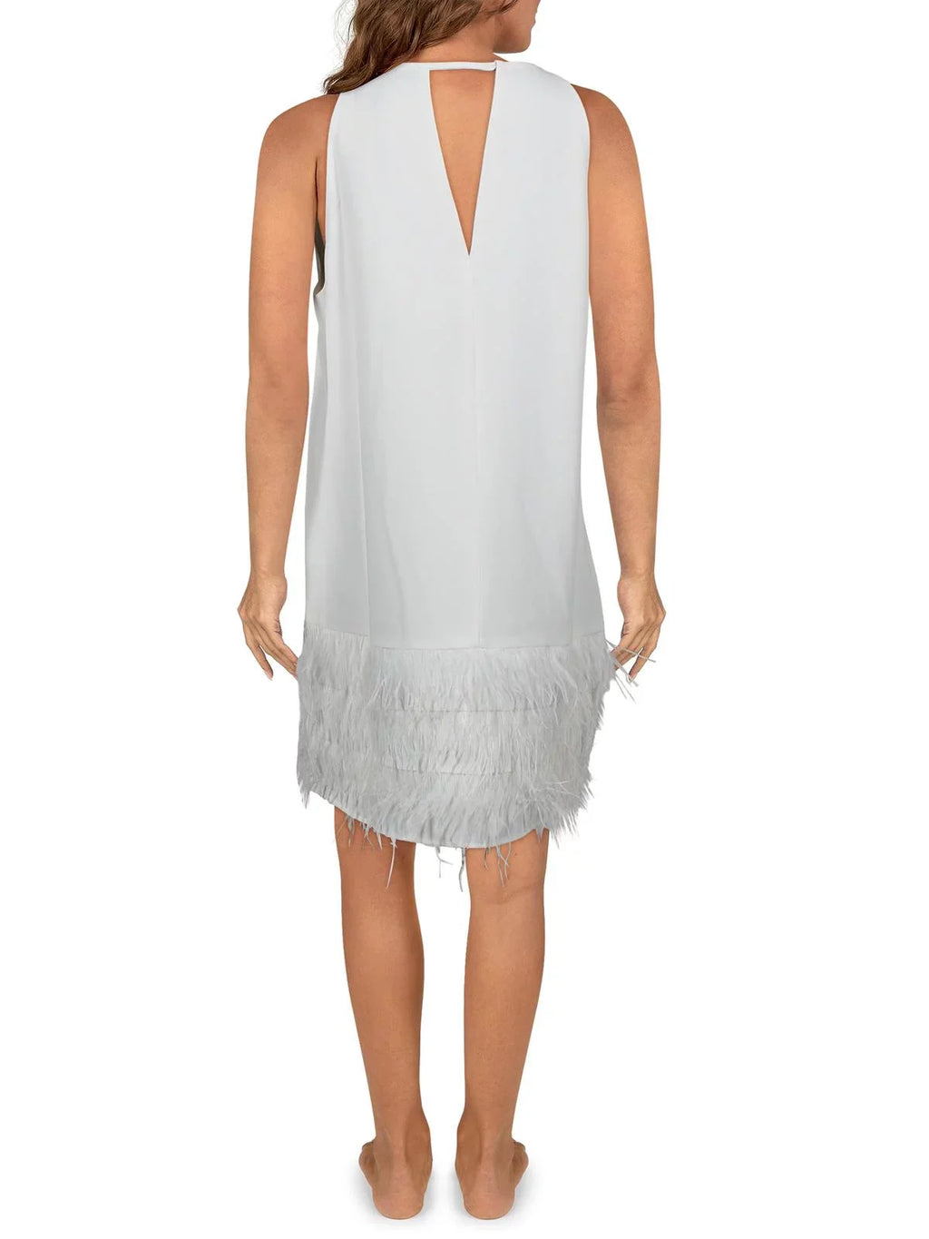 Lauren Ralph Lauren Womens Sleeveless Tunic Dress Swim wrap-Up White XS