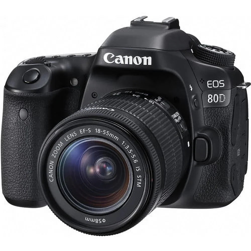 EOS 80D DSLR Camera with 18-55mm Lens + 64GB Buzz-photo Advanced Kit